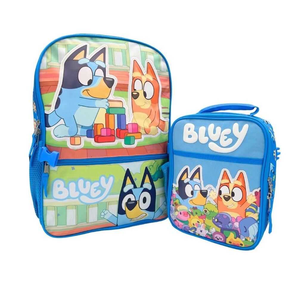 Bluey Kids Backpack and Lunch Box Set